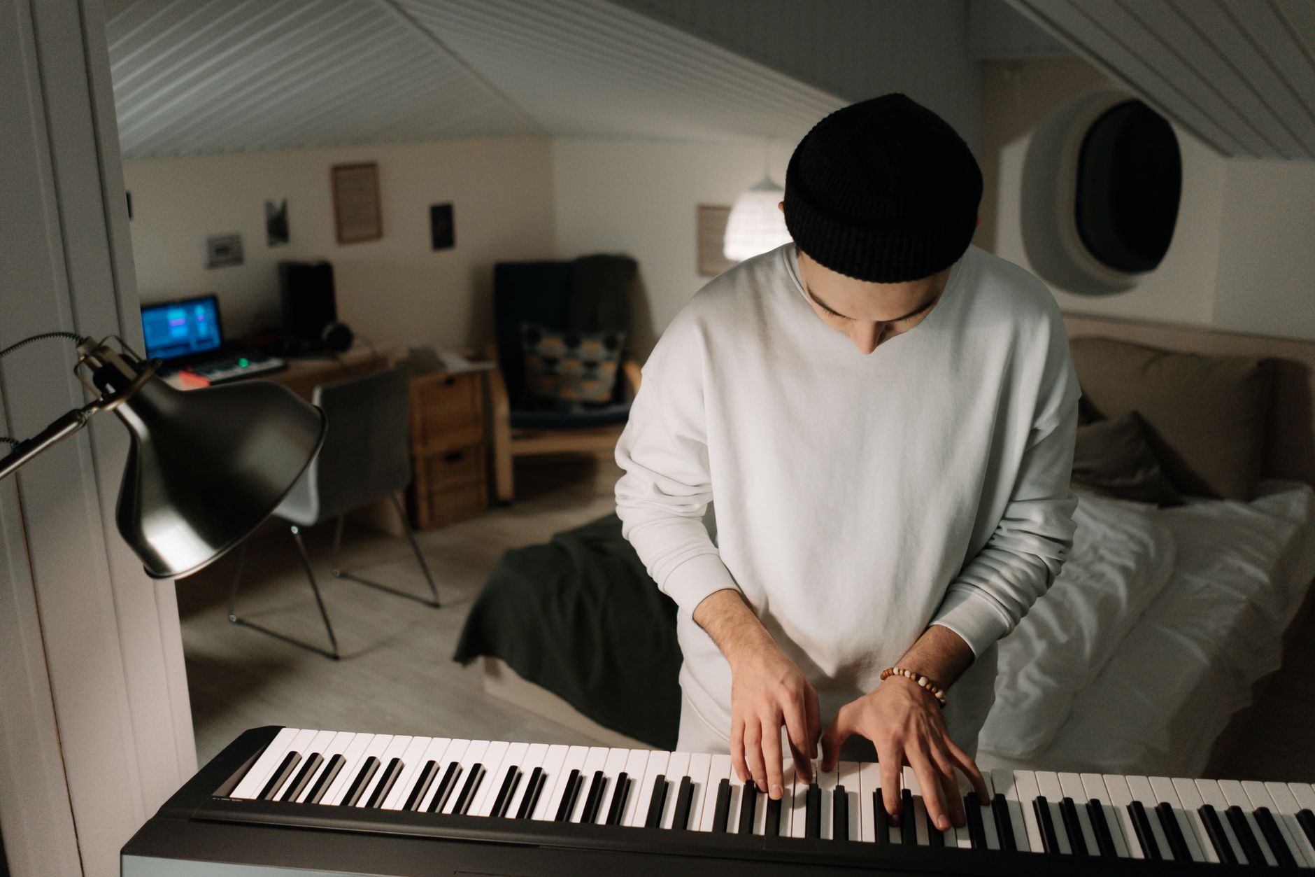 bedroom studio setup