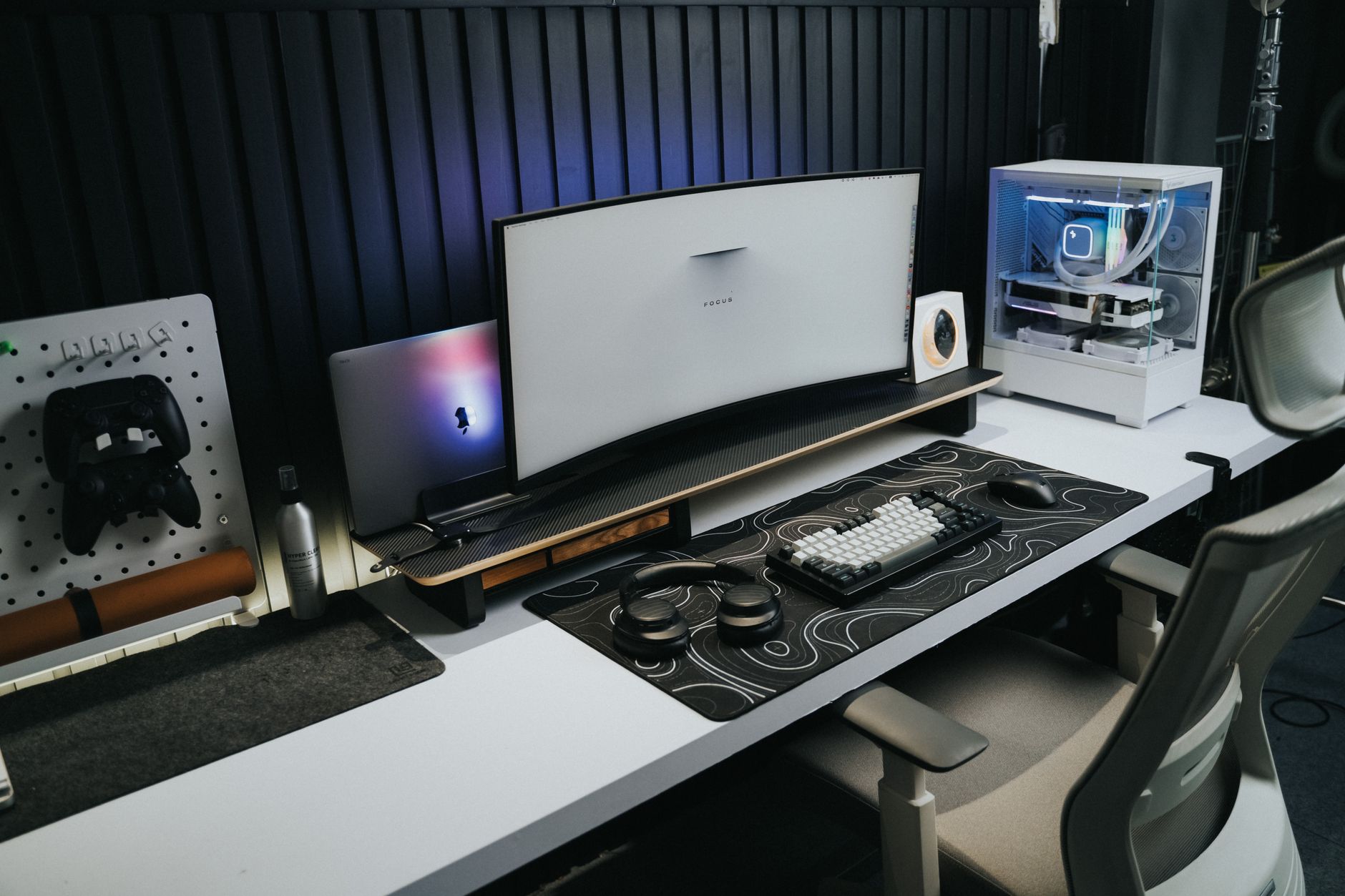 budget home studio desk setup minimal gear
