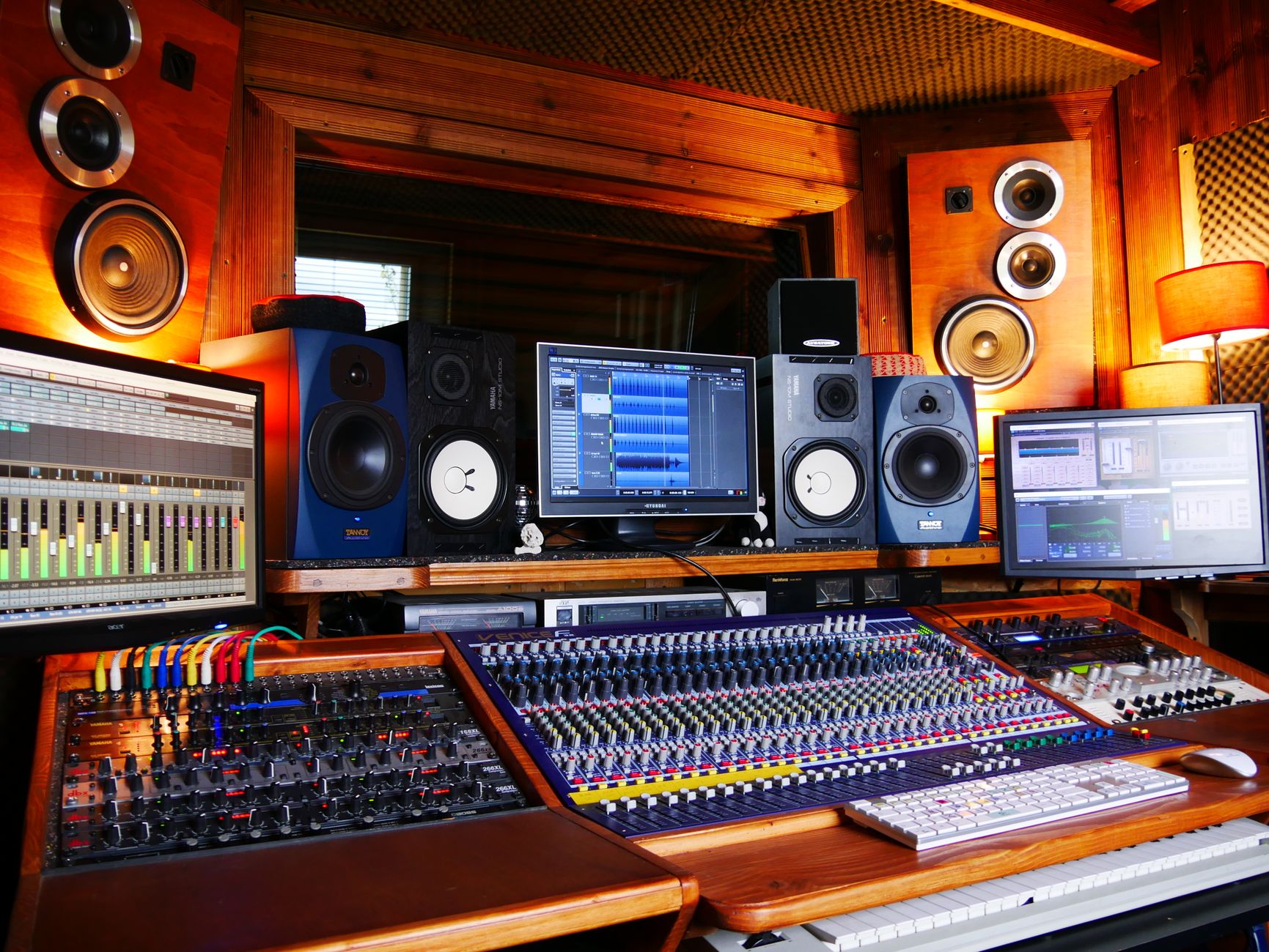 DAW recording session on laptop screen close-up