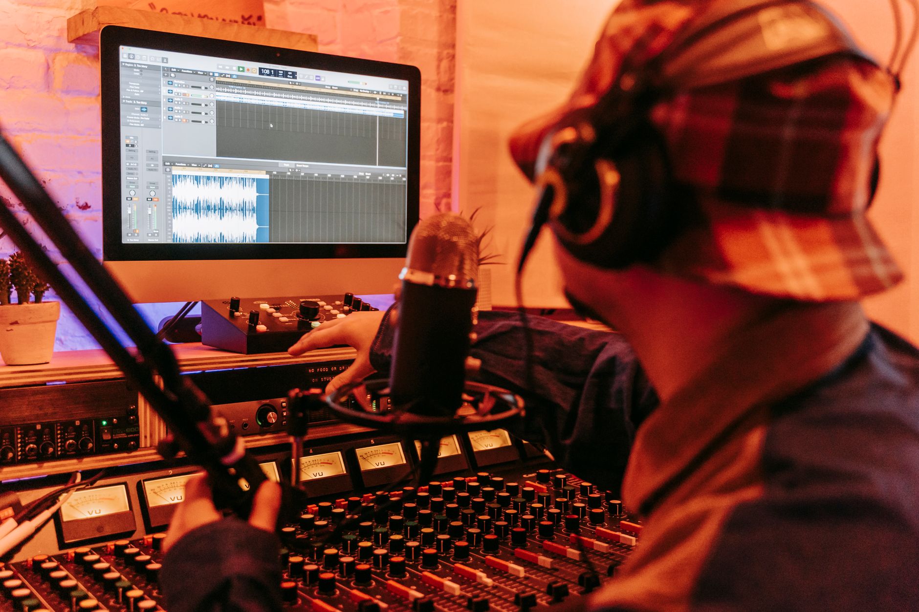 DAW session vocal track with multiple takes comping view