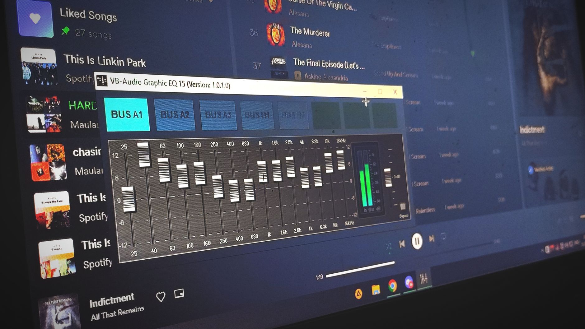 DAW guitar track channel strip EQ compression plugins