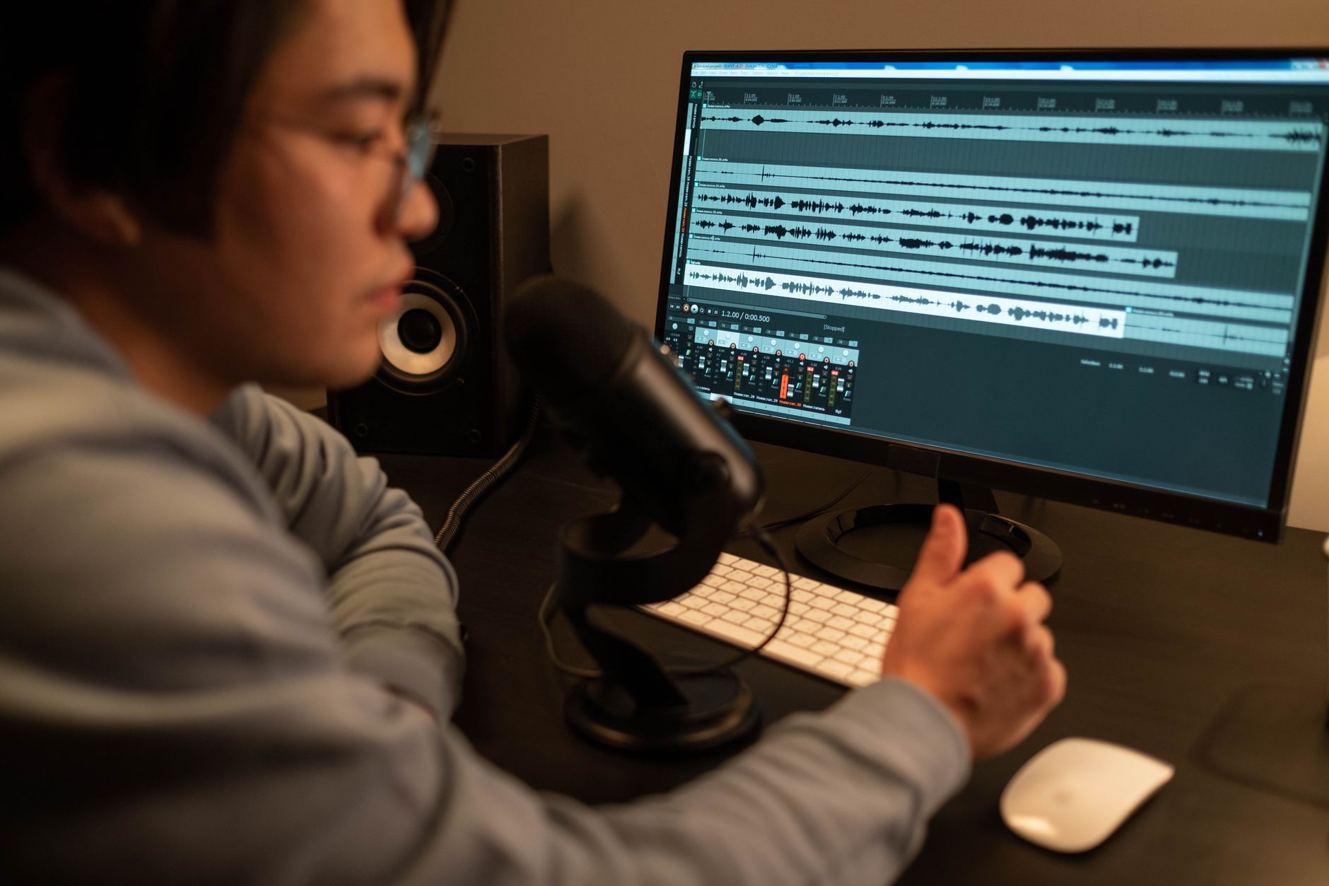 audio interface USB desk setup home studio