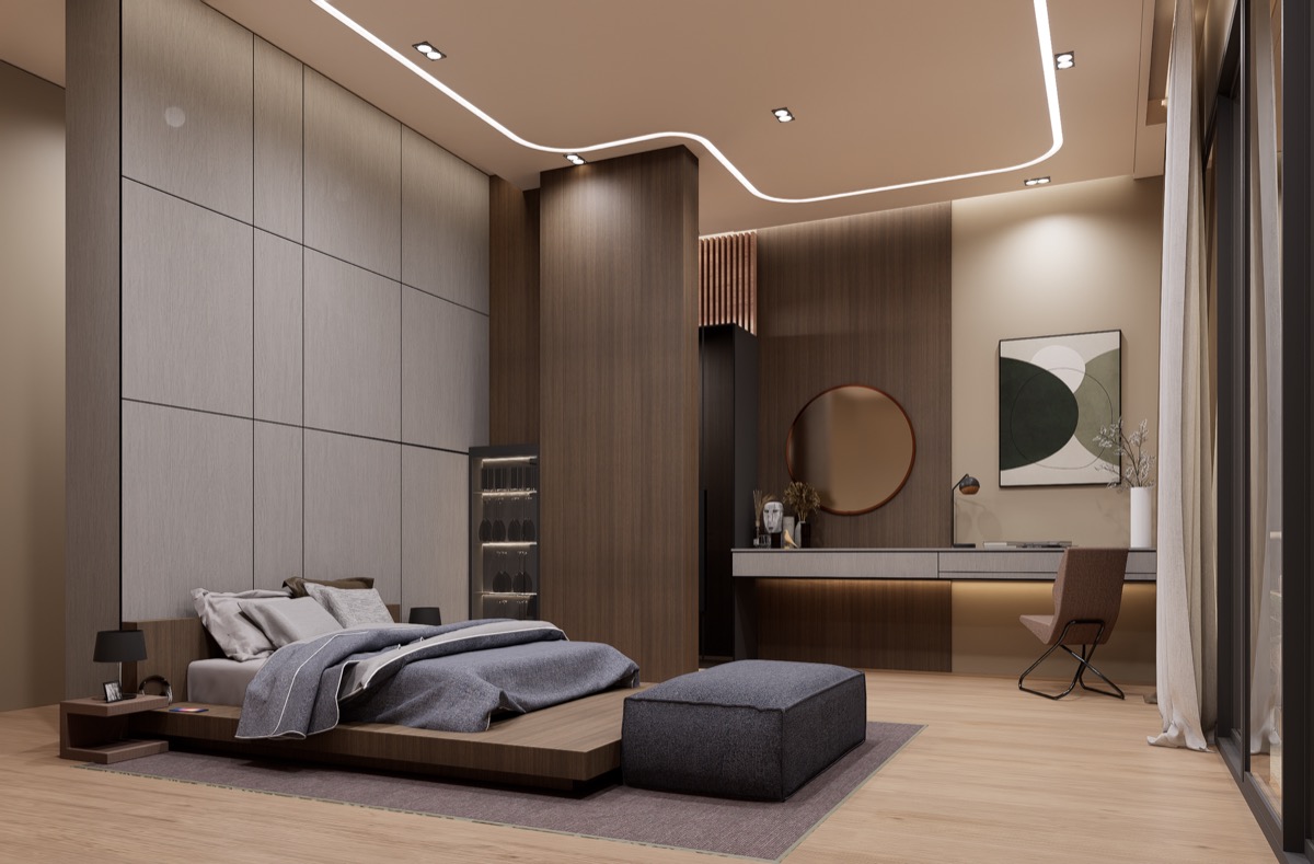quadratic residue diffuser rear wall bedroom studio
