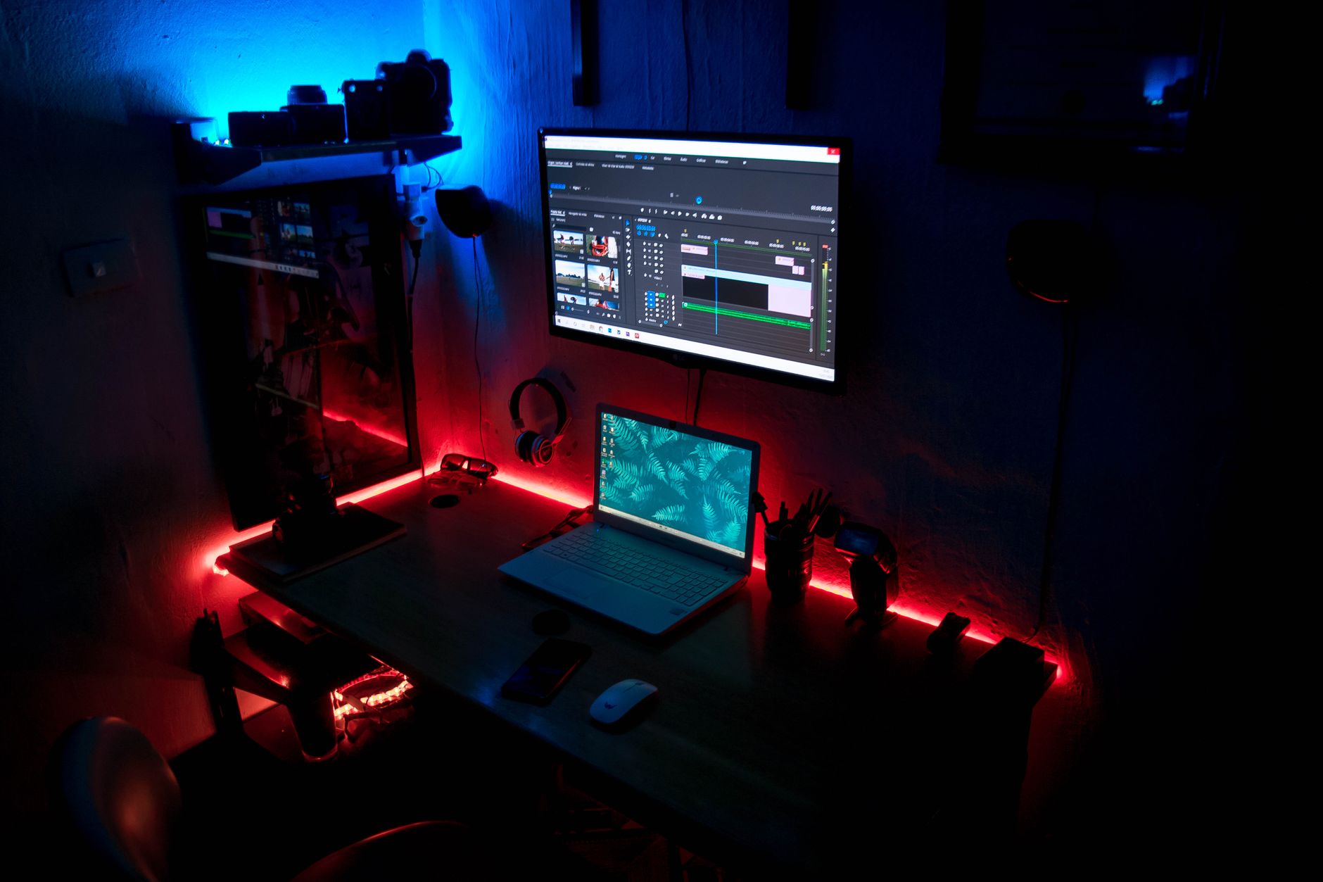studio monitor comparison side by side on desk shelf